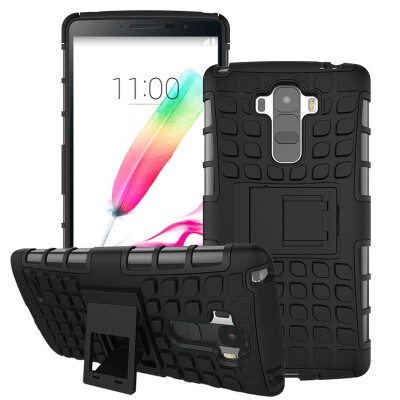 

Fivice LG G StyloG4 note Case TPU anti-fall tire pattern back clip bracket phone case