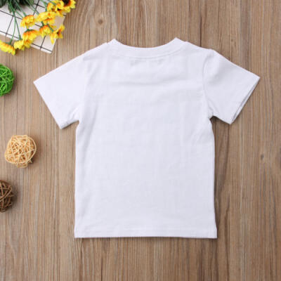 

Toddler Baby Boys Girls Short Sleeve Tops Tee Shirt Cotton Summer Casual Clothes