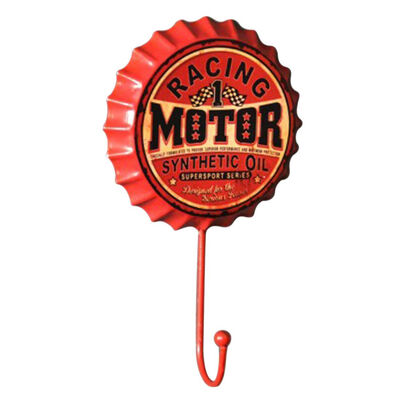 

UpperX New Retro Creative Beer Cover Hook"Racing Motor"Character Personality Hook Dressing Room Clothes Hook Wall Crafts Decor