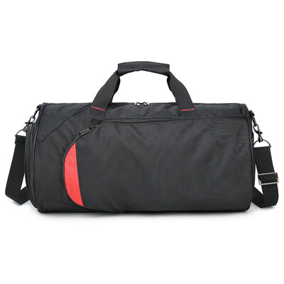 

Landcase Cylindrical Bag Handbag Messenger Bag Korean Style Fitness Sports Bag Tide Light Bag 8566 Black