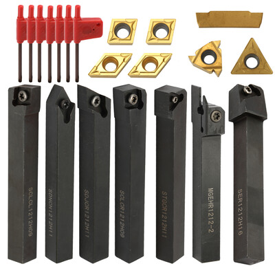 

21PCS Multifunctional Solid Carbide Inserts Holder Boring Bar With Wrenches For Lathe Turning Tools