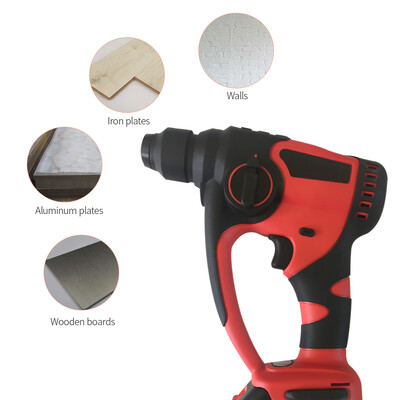 

Lithium Battery Rotary Hammer Drill Brushless Cordless Hammer Electric Drill Screwdriver Power Tools
