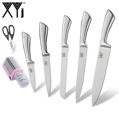 

XYj Kitchen Knives Stainless Steel 8" 8" 8" 5" 35" Kitchen Knife And pink Electric Knife Sharpener Scissor