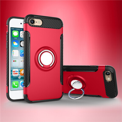 

Fivice iphone 78 case PC metal ring shell magnetic car bracket TPU phone case