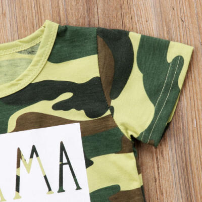 

Toddler Baby Kids Boys Summer Camo Tops T-shirt Pants Harem Outfits Set Clothes