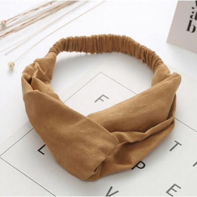 

Fashion Women Girl Yoga Elastic Turban Floral Twisted Knotted Hair Band Headband