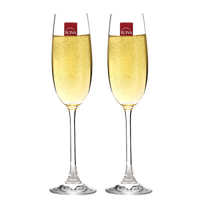 

Jingdong Supermarket] Lona (RONA) Czech imports 180ml crystal sparkling wine glass champagne cup white wine glass 2 gift set