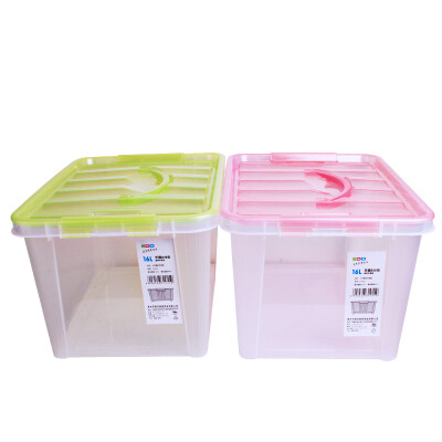 

[Jingdong supermarket] according to empire EDO plastic finishing storage box clothes debris storage box large 16L2 loaded TH-1051 green