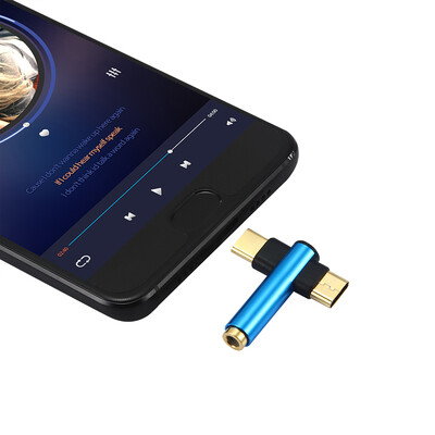 

Type-C Audio AUX Converter 2 in1 Charger Cable Splitter Adapter with 35mm Headphone Jack Charging Port for Huawei Samsung Galaxy