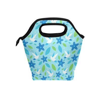 

Lunch Bag Cute Bird Tote Travel Picnic Insulated Handbags Portable Zipper Lunch Bag Box