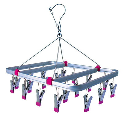 

Garment rack 16 folder aluminum alloy drying rack stainless steel folder hanging rack JX-0713