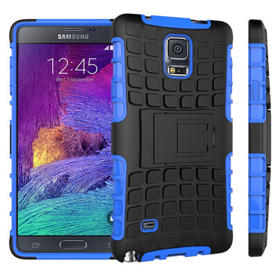 

Fivice Samsung Note 4 Case TPU anti-fall tire pattern back clip bracket phone case