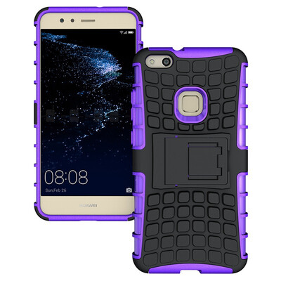 

Fivice Huawei P10 Lite Case TPU anti-fall tire pattern back clip bracket phone case