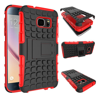 

Fivice Samsung S7 Case TPU anti-fall tire pattern back clip bracket phone case