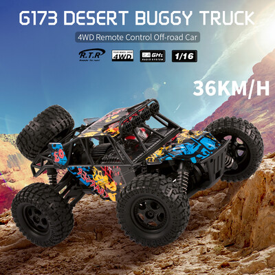 

G173 116 Desert Buggy 36kmh High Speed Racing Car 24GHz 4WD Off-road Truck RC Toy Boys Gift