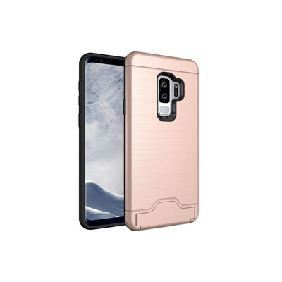 

Fivice Samsung S9 Plus Case TPU all-inclusive anti-drop brushed card with bracket mobile phone case
