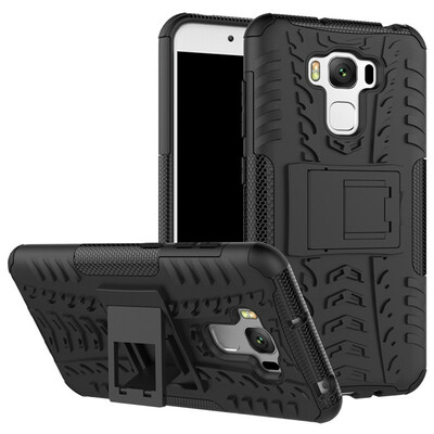 

Fivice Zenfone 3 max 55" ZC553KL Case TPU anti-fall tire pattern back clip bracket phone case