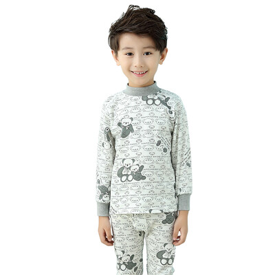 

Antarctic Nanjiren children&39s underwear boys&girls in the end of the collar Qiuqiu pants pajamas cotton wool suit lively small snowflake 110