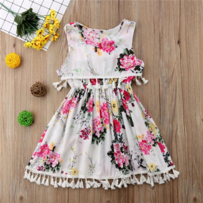 

Infant Baby Kids Girl Summer Tassel Dress Party Wedding Pageant Princess Dresses