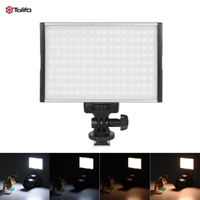 

Tolifo PT-15B Pro High Power Ultra-thin Dimmable Bi-color Temperature 3200K - 5600K 144pcs LED Light Fill-in On-camera Panel Lamp