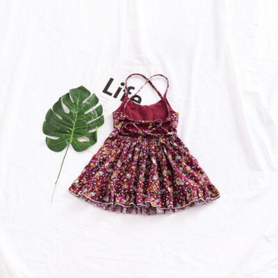 

Summer Toddler Baby Girl Skater Dress Kid Floral Princess Party Dresses Sundress