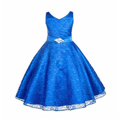 

Pageant Flower Girl Dress Kids Wedding Bridesmaid Gown Formal Dresses UK Stock
