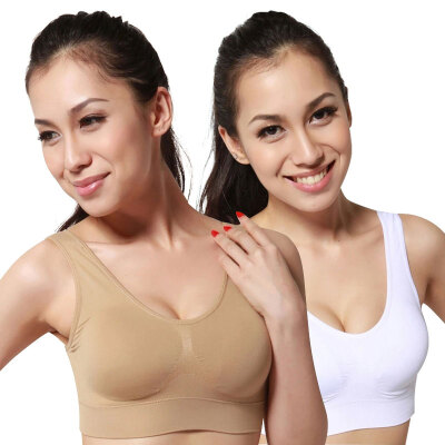 

[Jingdong Supermarket] Antarctic sports bra 2 pieces equipped with anti-shock running anti-emptying vest girls underwear gathered no steel bra bra yoga sleep insignificant bra black + white L