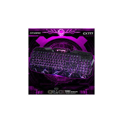 

gaming keyboard crack backlight three-color light emitting usb wired laptop external keyboard