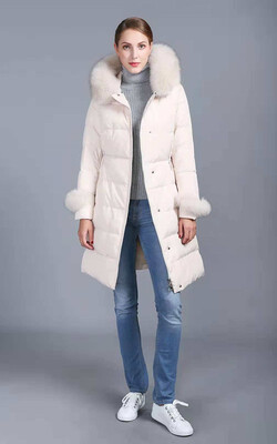 

Winter new down jacket womens long section Korean version of the thick hooded jacket womens clothing