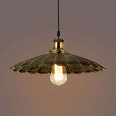 

Baycheer HL486942 Industrial Style 984"White Pendant Light Retro LED Pendant with Floral Round Metal Shade