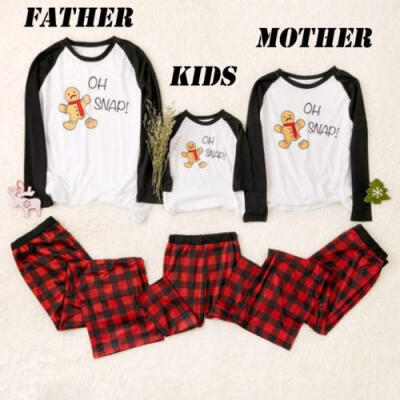 

US Family Matching Adult Women Kids Baby Sleepwear Nightwear Pajamas Christmas