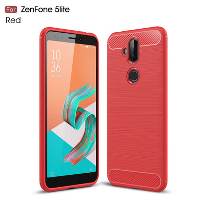 

Fivice Asus ZenFone 5 Lite ZC600KL case Luxury brushed carbon fiber TPU soft shell