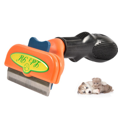 

Pet Grooming Brush Comb Pet Hair Remover Cat Hair Shedding Tool with Stainless Steel Trimming Blade