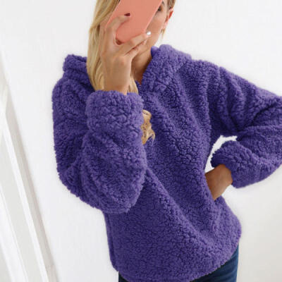 

Fashion Women Long Sleeve Knitted Sweater Hoodie Loose Knitted Pullover Sweater