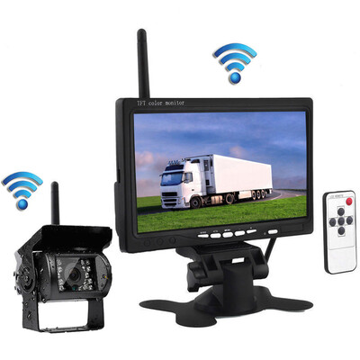 

7inch Car HD Monitor Rear View Wireless IR Reversing Camera Kit for Truck Trailer