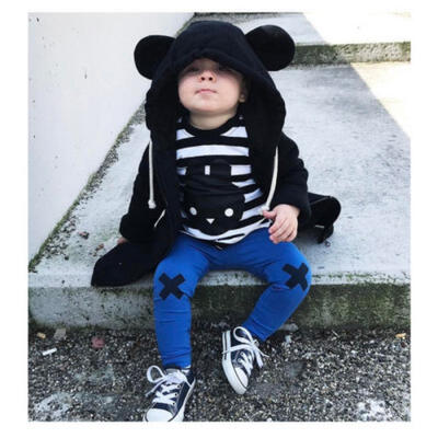 

BEAR Children Kids Baby Boys Hooded Outerwear Wind Coat Cloak Jacket Clothes