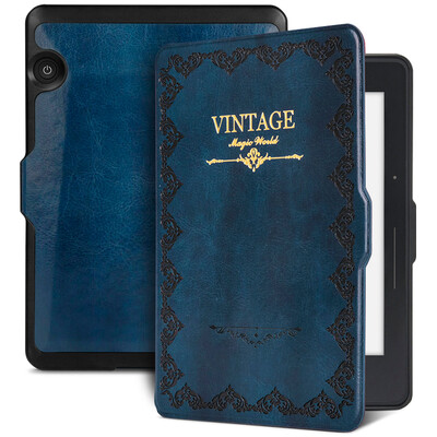 

Natusun подходит Kindle 1499 версия защитного чехла / оболочки Kindle Voyage парусная специальная ретро волшебная книга спящие перчатки темно-синий