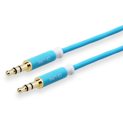 

CE-LINK 2416 35mm audio cable stereo 5 meters car AUX cable extension cord for mobile phone flat panel amplifier MP3 DVD&other blue
