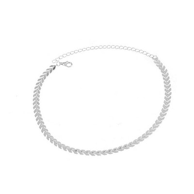 

Style Triangle Arrow Fish Bone Chain Necklace Clavicle Chain Jewelry Gifts