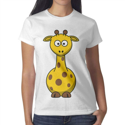 

Melinda Always Be Yourself Giraffe Womens White Tshirts Cotton Leisure T-Shirts