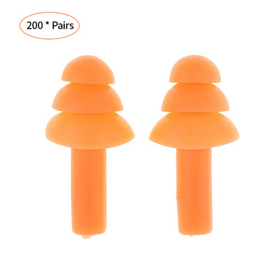 

200 Pairs Soft Silicone Earplugs Tree-like Uncorded Ear Plugs Noise Cancelling Ear Plugs Anti-Noise Ear Protectors