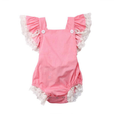 

CANIS Cute Newborn Baby Girls Lace Romper Jumpsuit Playsuits Outfit Set
