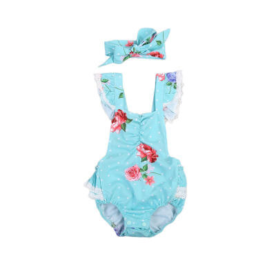 

Infant Baby Girl Clothes Floral Romper Jumpsuit Bodysuit One-Piece Sunsuit 0-24M