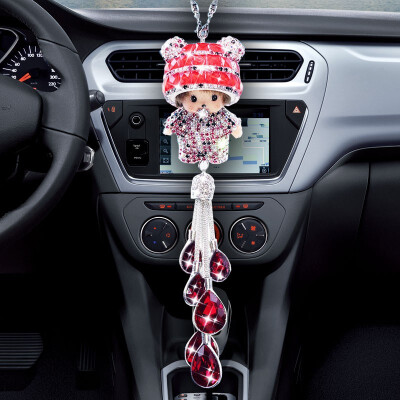 

Car Interior Rear view mirror Pendant lovely Cartoon Doll fashion Automobile Pendants Car Accessories Decoration Ornament gift