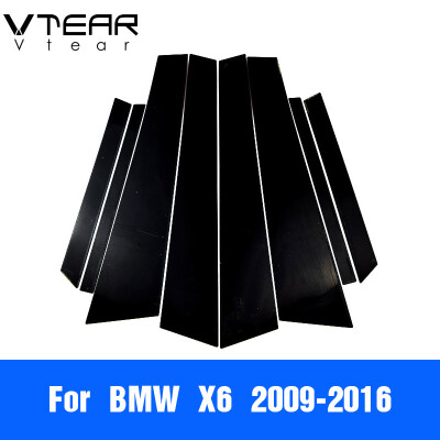

Vtear For BMW 1 3 5 series For BMW X1 X3 X5 accessories car window BC pillar sticker trim black mirror reflection panel Exterior