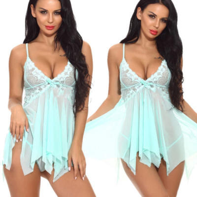 

Womens Lace Sexy-Lingerie Nightwear Underwear G-string Babydoll Sleepwear Dress