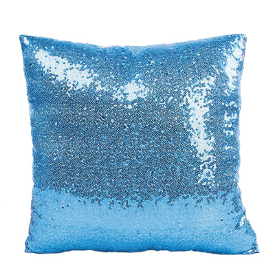 

UpperX Sequins Pillow CaseSolid Color Glitter Sequins Throw Pillow Case Cafe Home Decor Cushion Covers Sky Blue