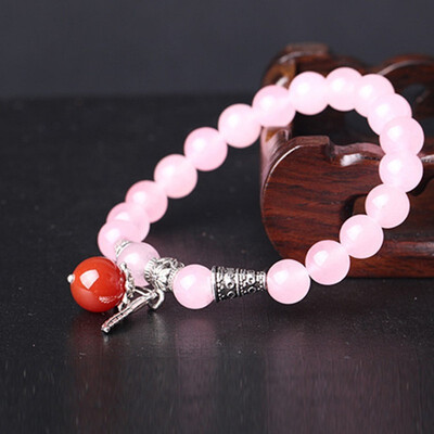 

Natural crystal dongling jade bracelet fresh crystal agate gold sand stone womens hanban jewelry accessories