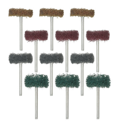 

12PCS Mini Brush Scouring Pad Abrasive Wheel Nylon Fiber Grinding Sanding Head Buffing Polishing Wheel 1" 25mm Set For Dremel Poli