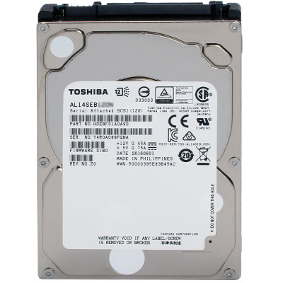 

Toshiba (TOSHIBA) 1.2TB 10500 оборотов в минуту 128M SAS 2,5-дюймовый жесткий диск предприятия (AL14SEB120N)